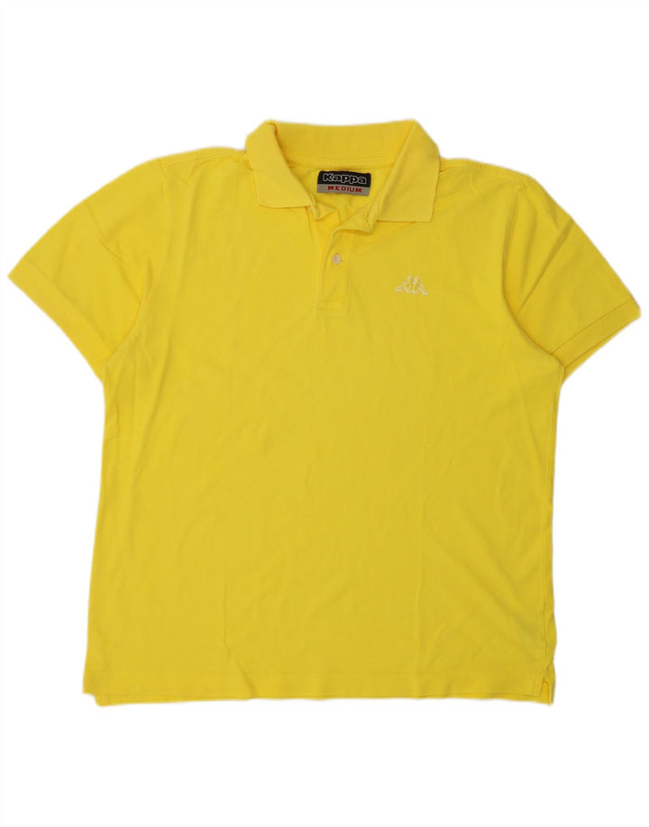 Adidas Mens Polo Camisa Médio Algodão Amarelo