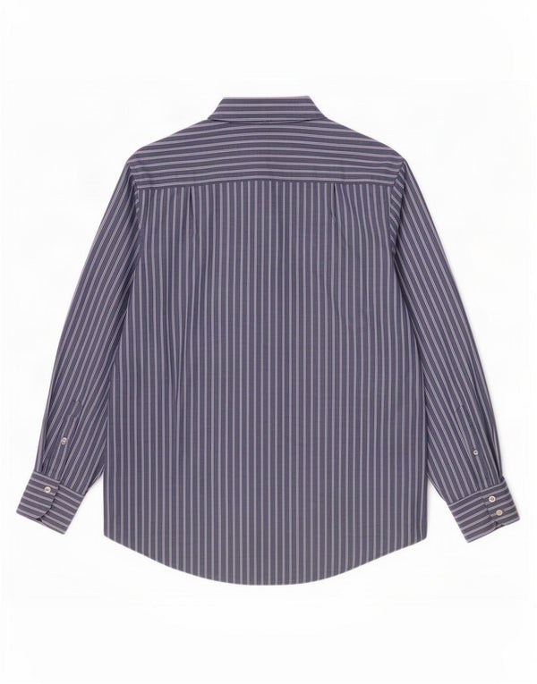 Camisa masculina Ben Sherman de algodão listrado azul grande