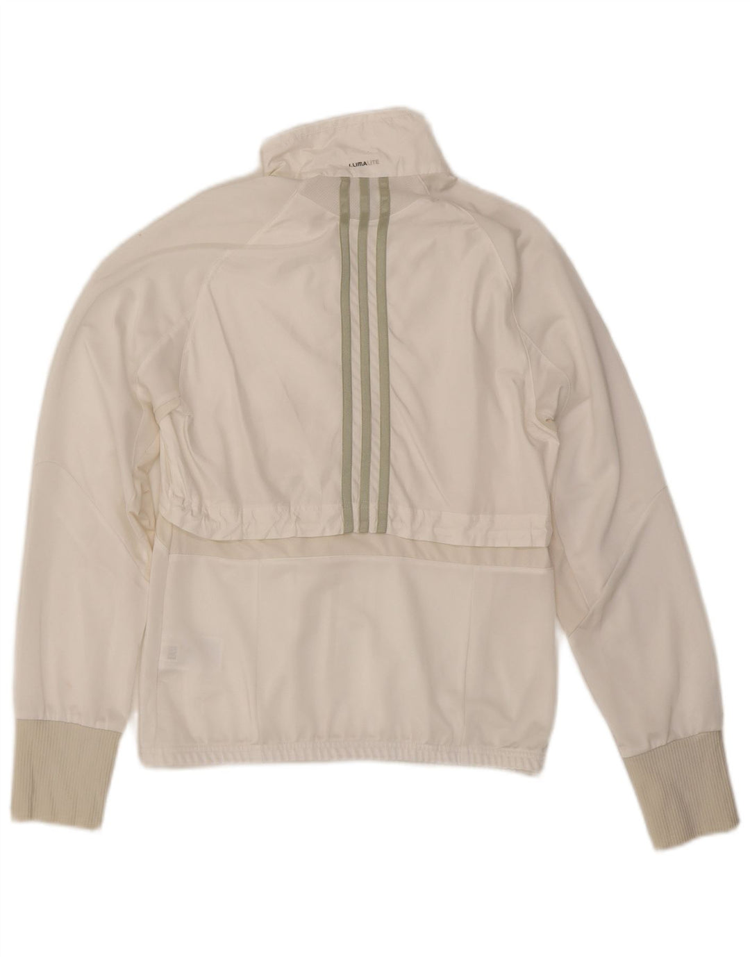 ADIDAS Womens Clima 365 Tracksuit Top Jacket UK 10 Pequeno Poliéster Branco