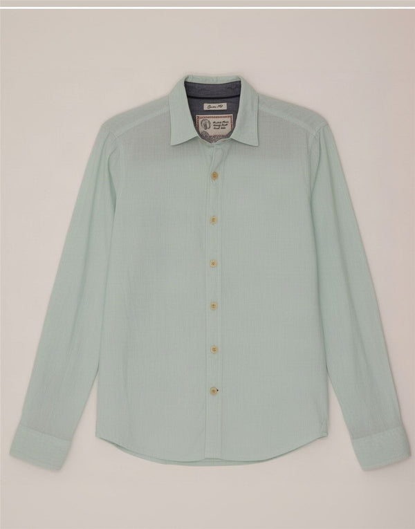 Fat Face Mens Classic Fit Shirt XS Blue Pinstripe Linen