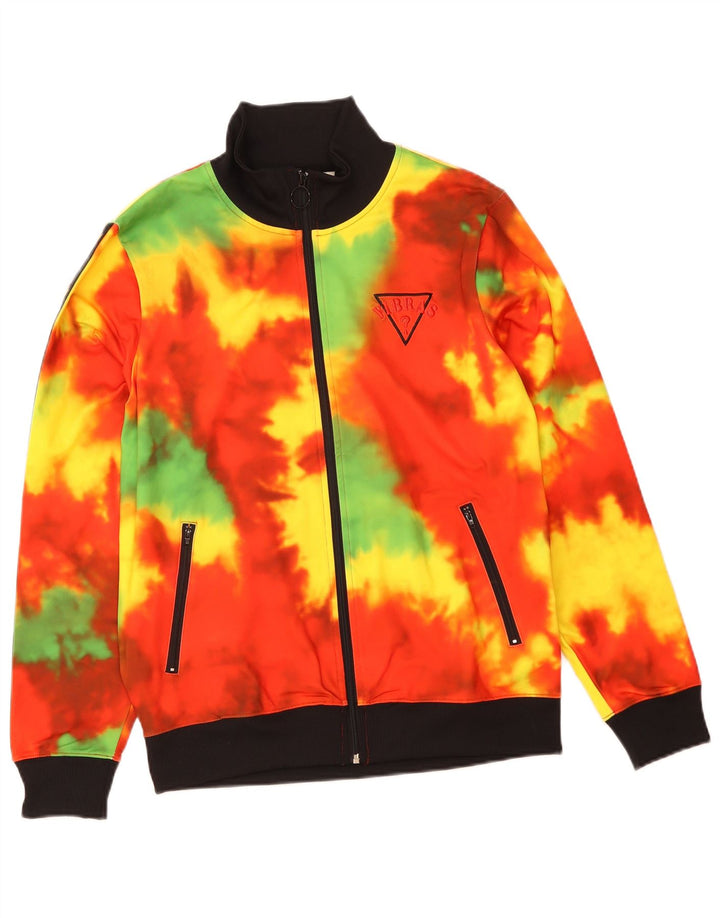 Guess Mens Treino Top Jaqueta Médio Multicolorido Tie Dye Poliéster