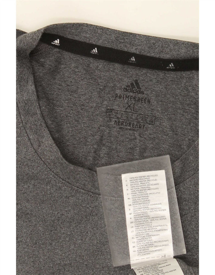 Adidas Mens Aeroready Camiseta Top XL Cinza Poliéster