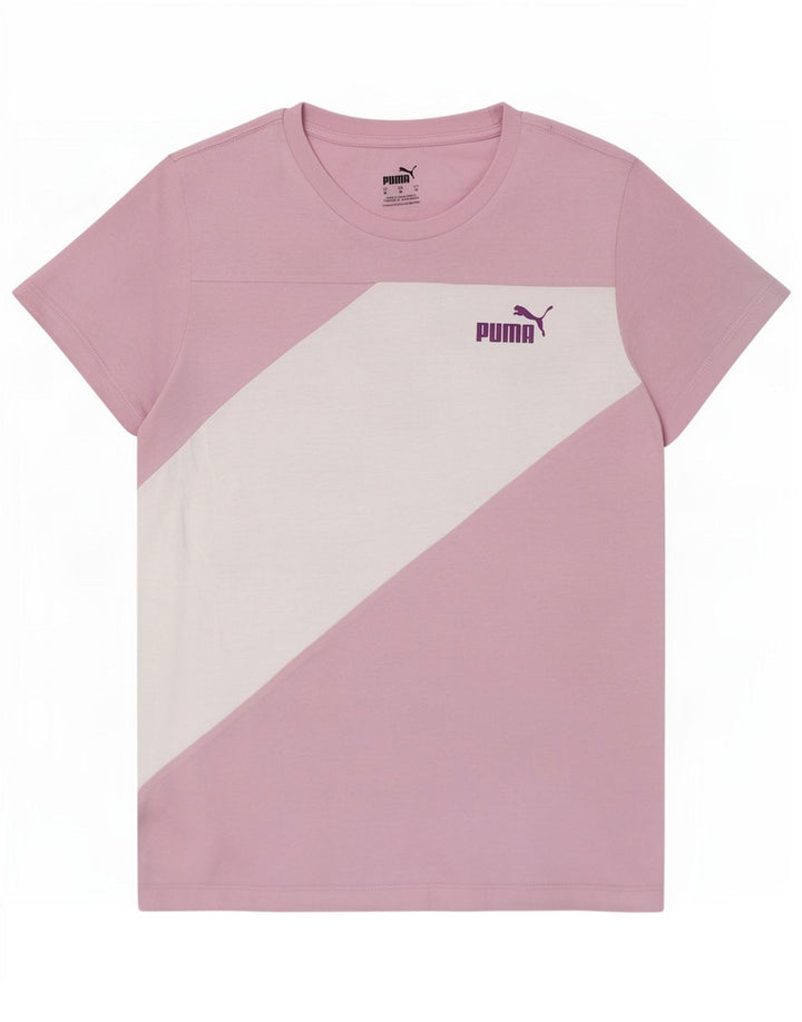 Camiseta feminina Puma UK 12 médio rosa colorblock