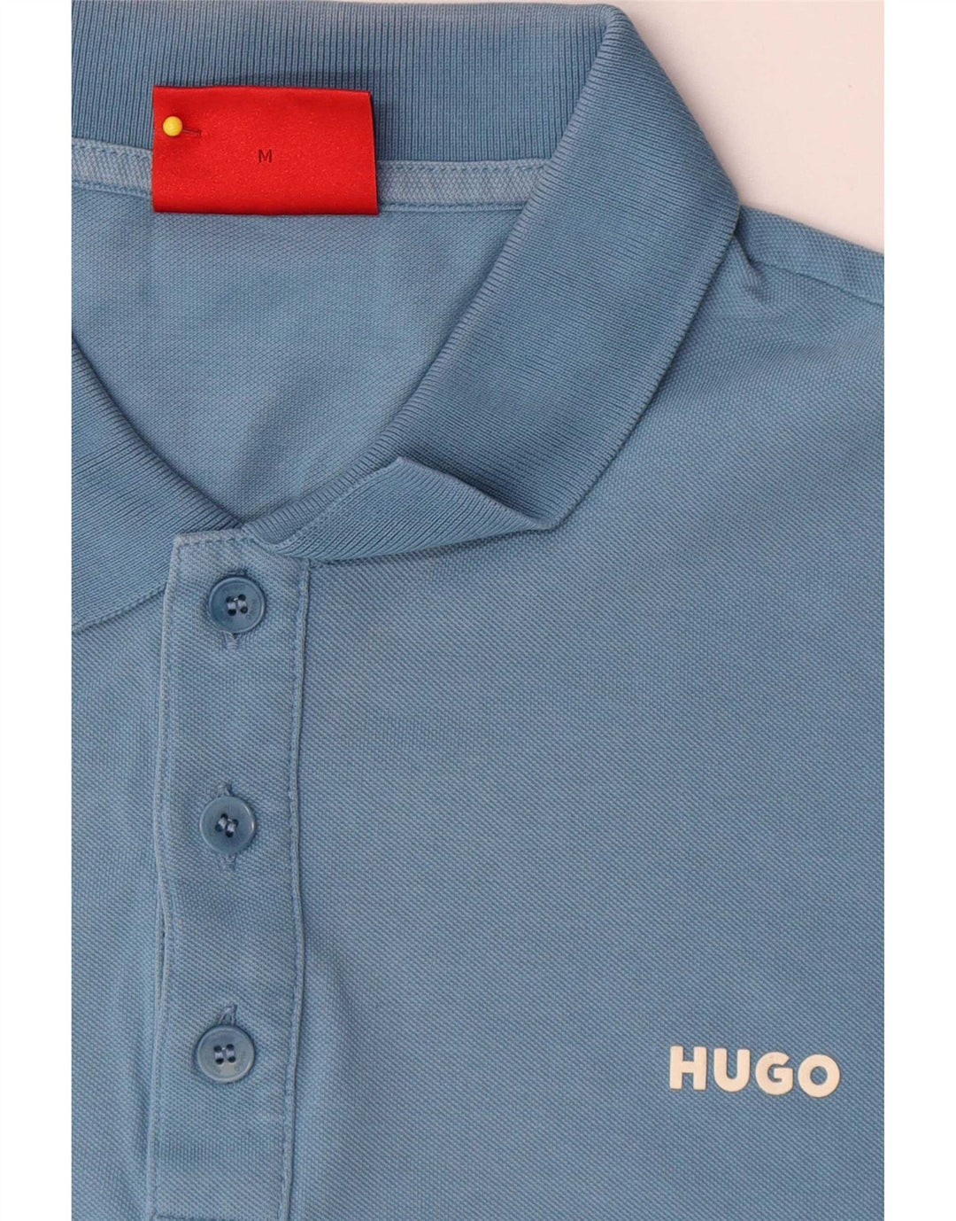 Camisa polo masculina Hugo Boss algodão azul médio