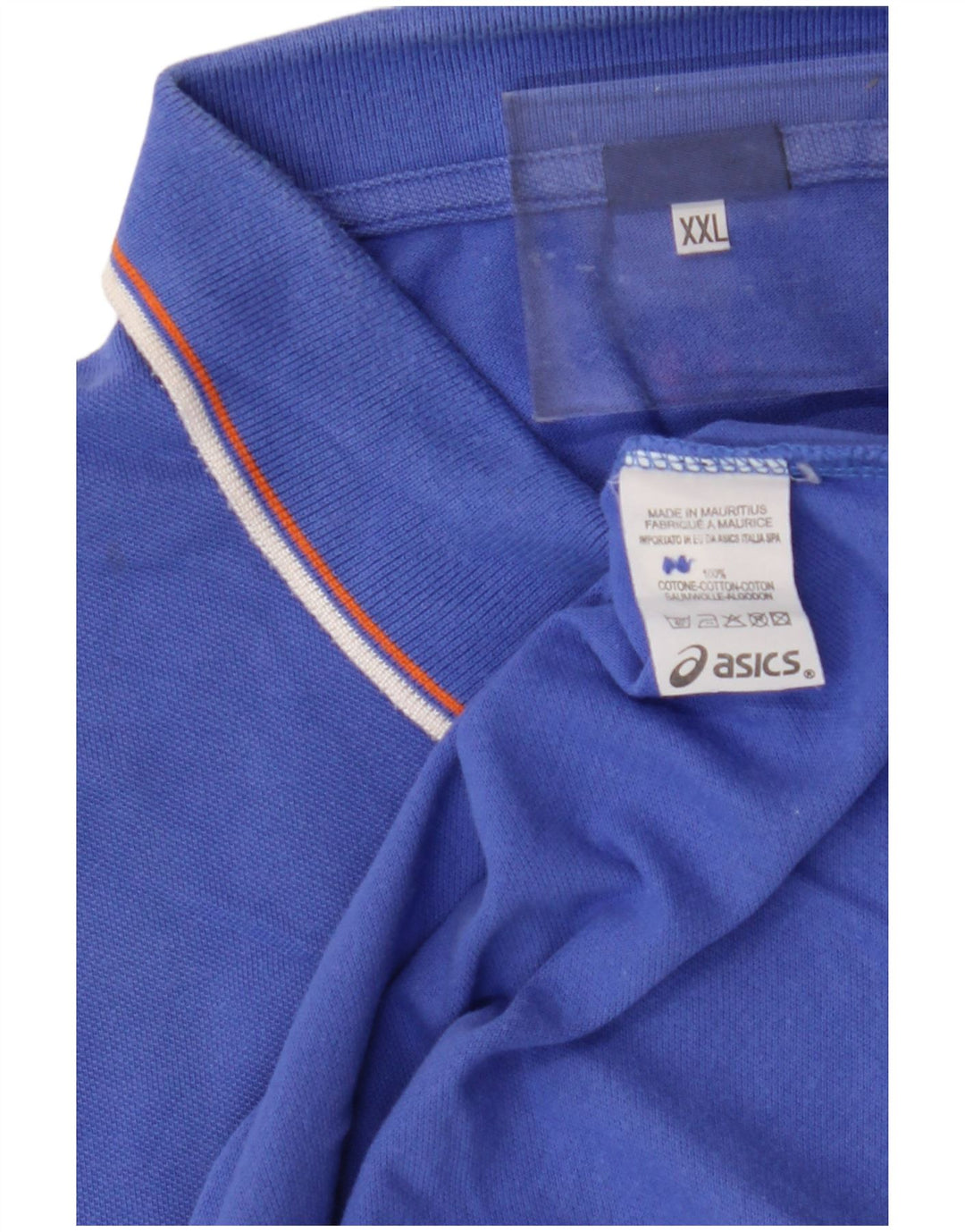 Camisa polo masculina ASICS 2XL algodão azul