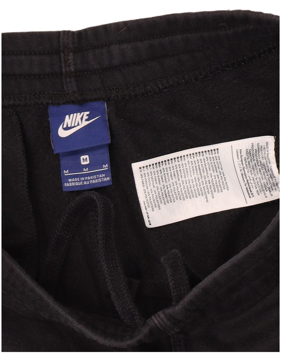 Nike Mens Treino Calças Joggers Médio Algodão Preto