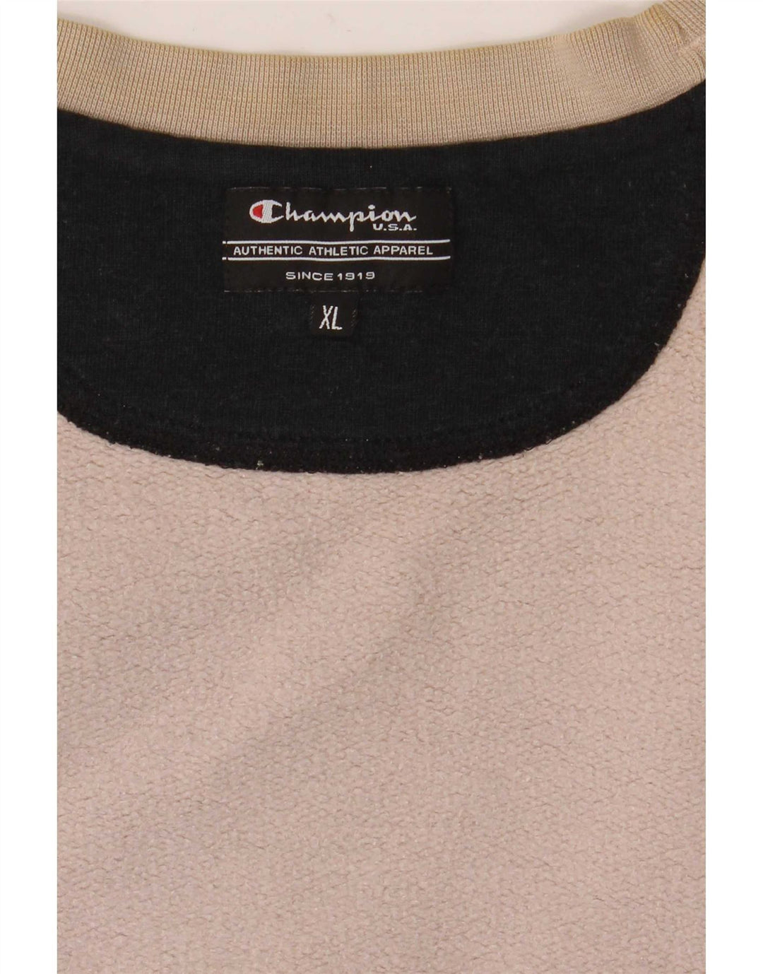 Campeão masculino gráfico moletom jumper XL bege