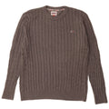 Suéter masculino Tommy Hilfiger com gola redonda, grande algodão cinza