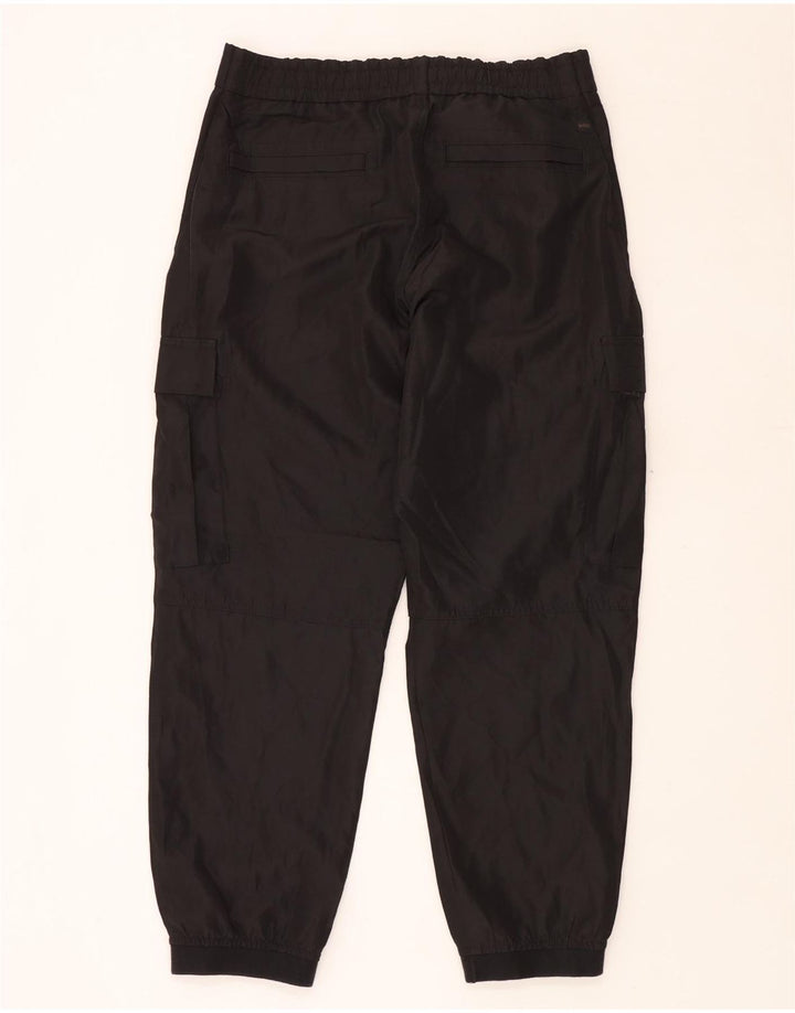 Hugo Boss Mens Joggers Cargo Calças W34 L30 Poliéster Preto