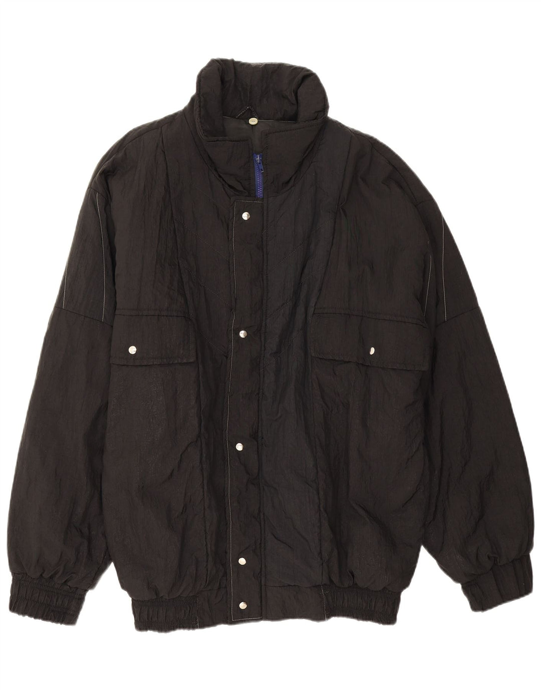 Jaqueta acolchoada masculina vintage UK 40 grande preta