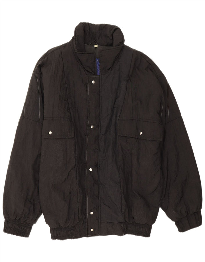 Jaqueta acolchoada masculina vintage UK 40 grande preta