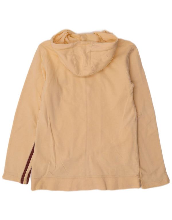 ADIDAS Womens Zip Hoodie Sweater UK 10 Pequeno Algodão Amarelo