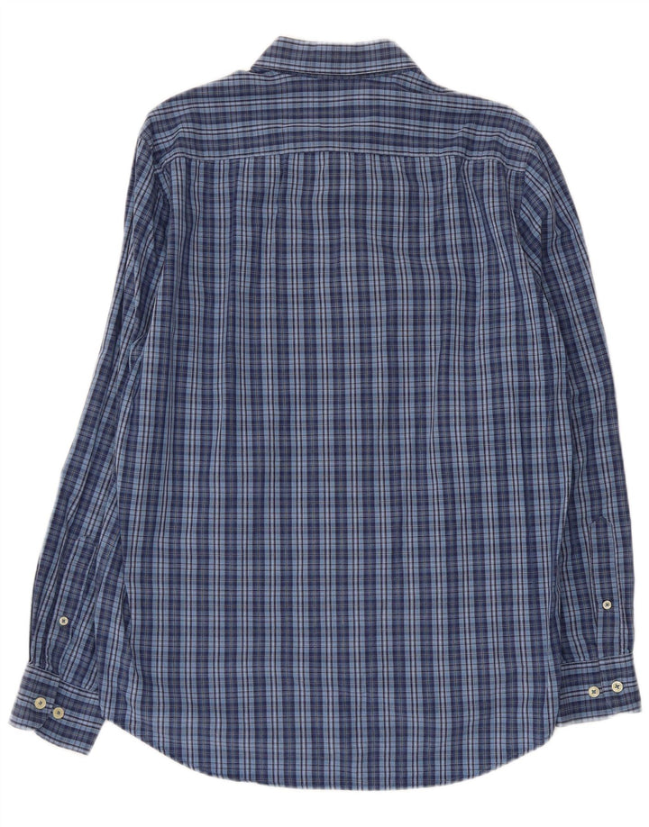 Camisa masculina CARRERA regular fit grande algodão xadrez azul