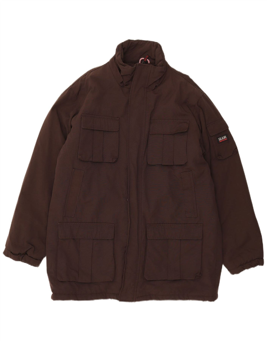 Jaqueta utilitária masculina Slam UK 42 XL marrom nylon