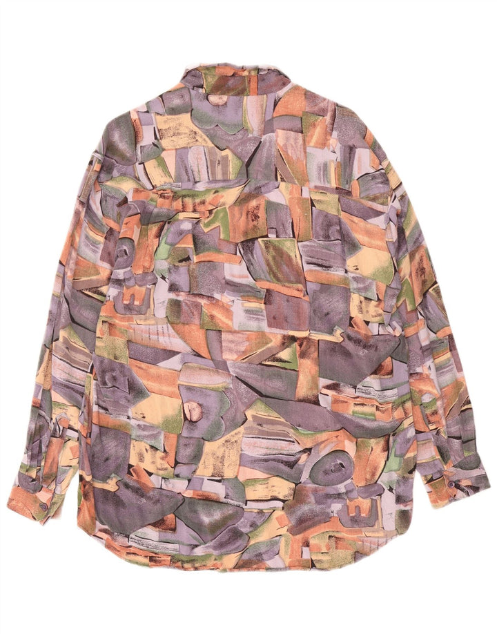 Camisa masculina vintage grande patchwork multicolorido