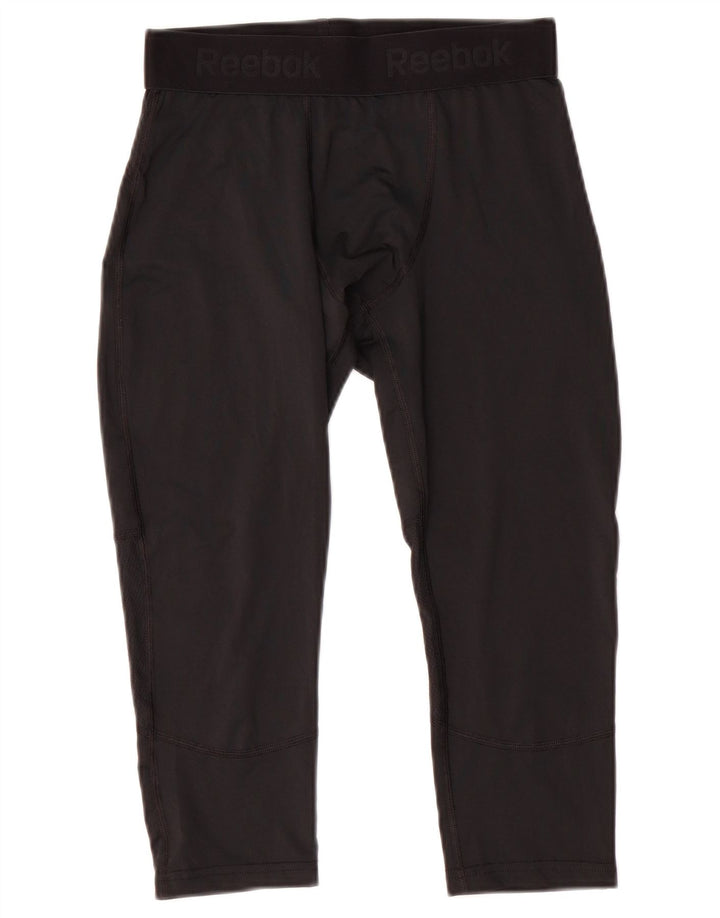 Leggings masculinas REEBOK Graphic Capri médio preto poliéster