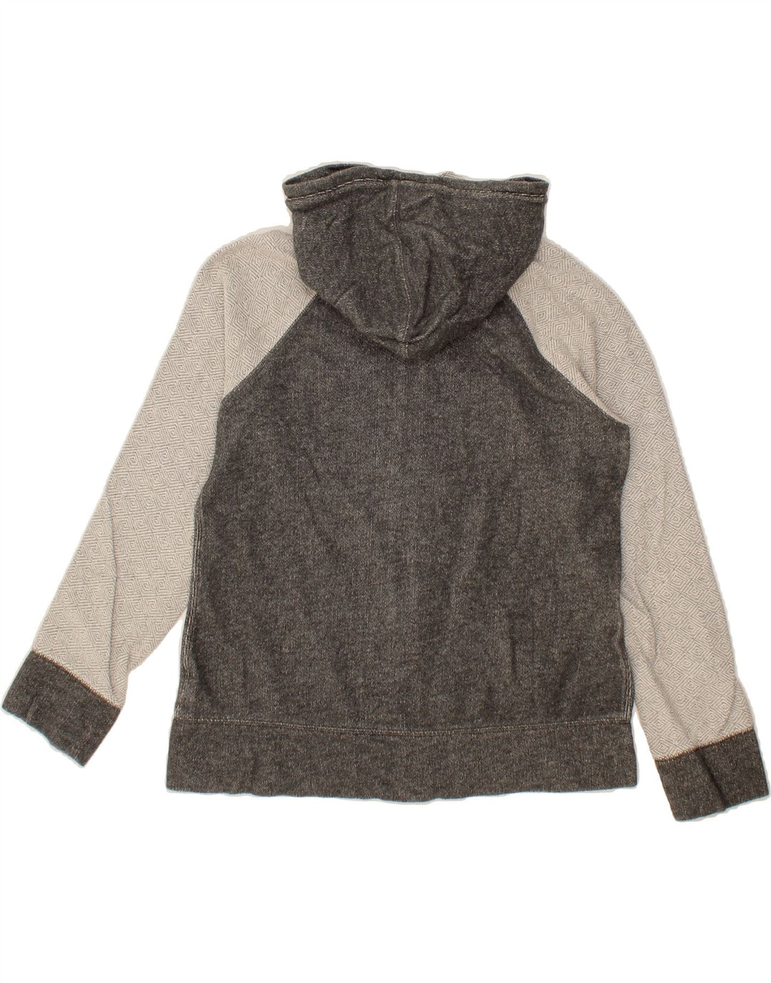 L.L.BEAN Mens Zip Hoodie Sweater Small Grey Colourblock Cotton Vintage L.L.Bean and Second-Hand L.L.Bean from Messina Hembry 
