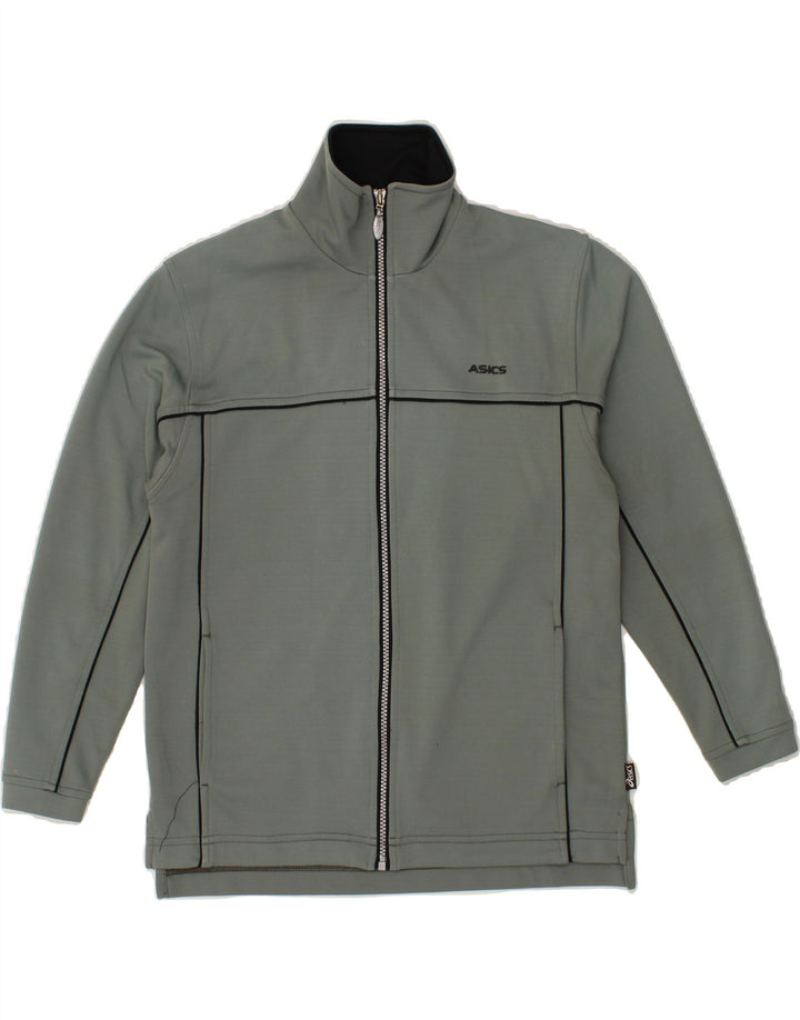 ASICS Womens Tracksuit Top Jacket UK 6 XS Grey Vintage Asics and Second-Hand Asics from Messina Hembry 