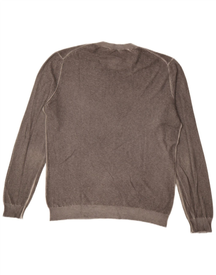 Suéter masculino Sisley com gola redonda grande cinza