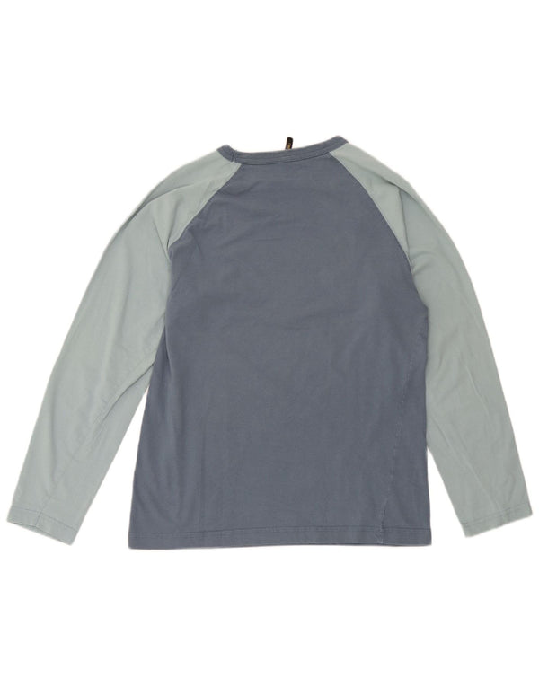 Lee Mens Kansas City Graphic Top manga comprida pequeno bloco colorido azul