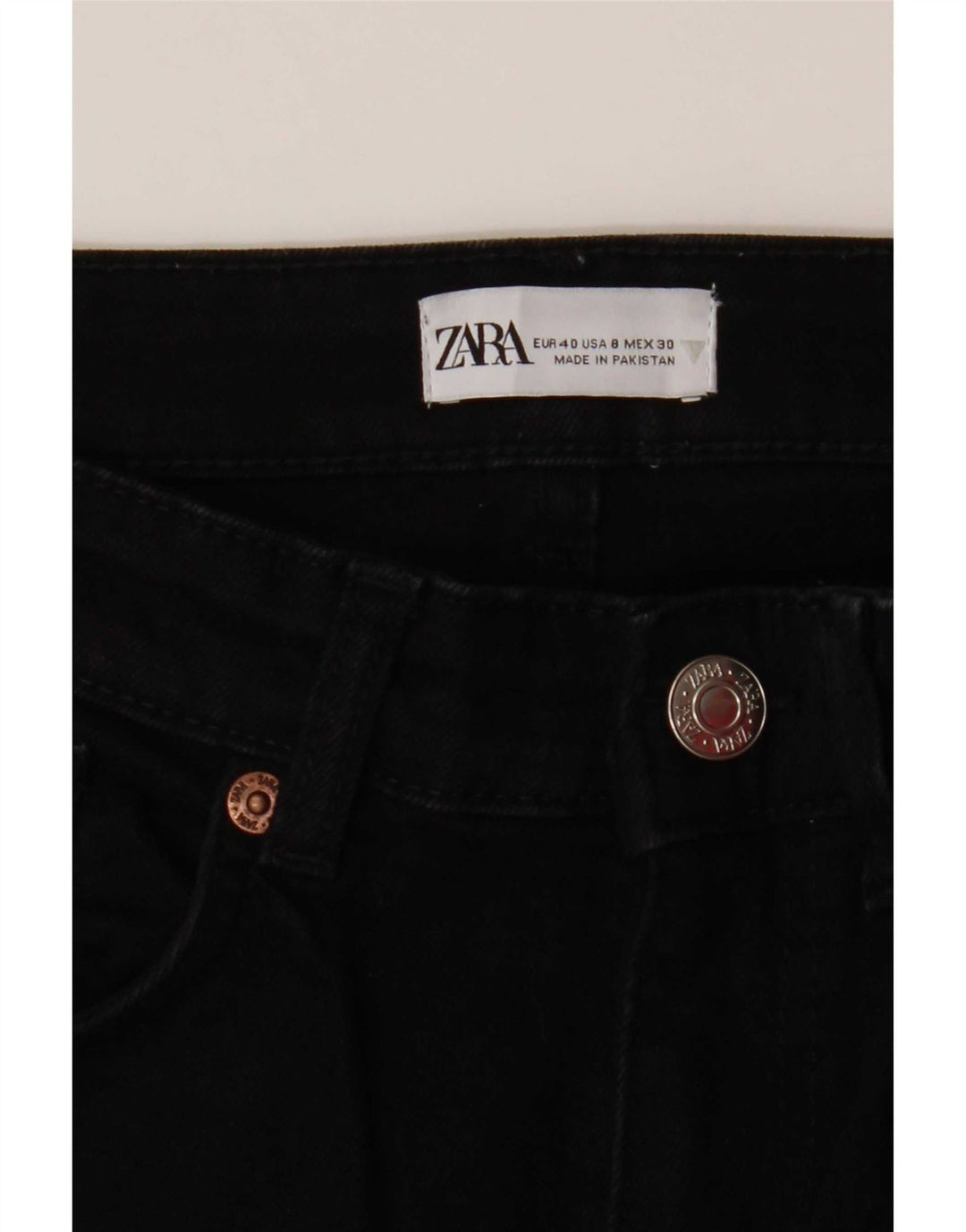 Zara Jeans Bootcut Feminino EU 40 Médio W30 L27 Preto