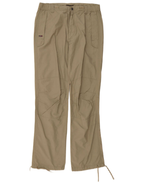 Calça cargo masculina Napapijri para caminhada IT 48 médio W34 L34 cáqui poliamida