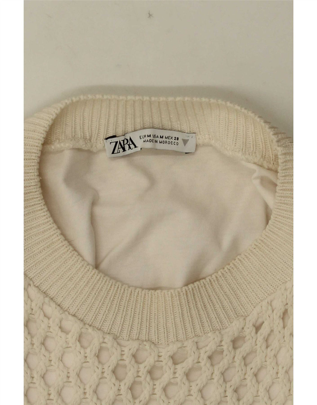 Blusa feminina Zara UK 12 médio branco