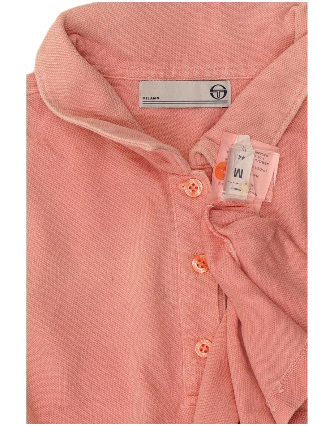 Camisa pólo feminina SERGIO TACCHINI UK 12 médio algodão rosa