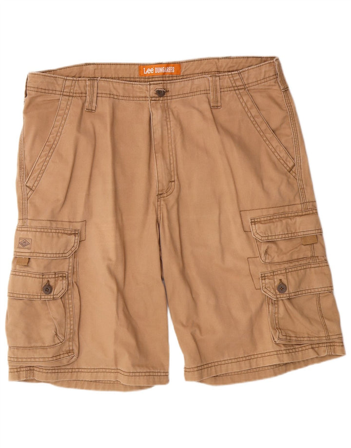 Lee Mens Cargo Shorts W38 XL Algodão Bege