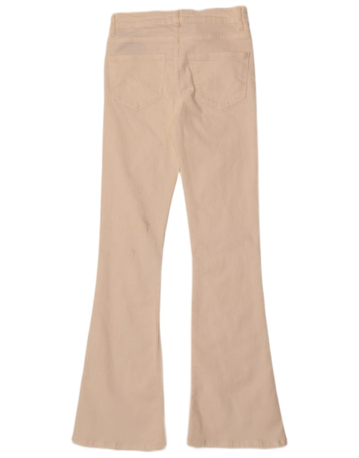 Zara Jeans feminino queimado EU 34 2XS W24 L32 algodão branco