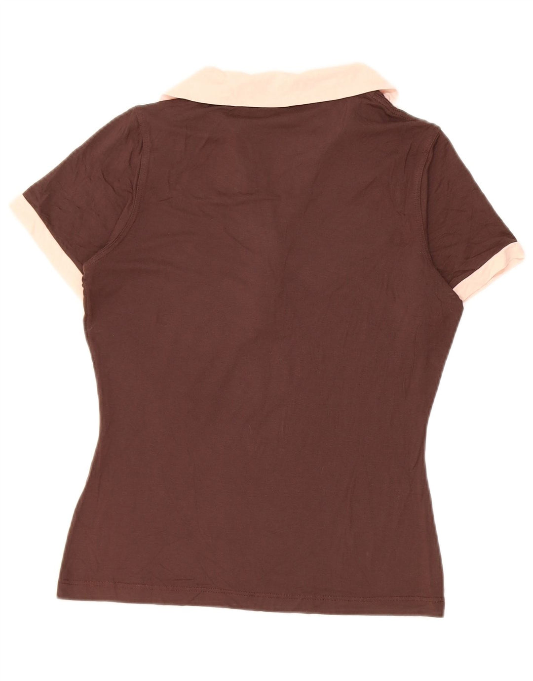 Camisa polo feminina Fred Perry Reino Unido 12 bloco colorido marrom médio