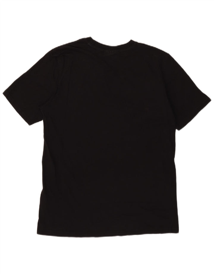 Fila Mens Graphic T-Shirt Top Médio Algodão Preto