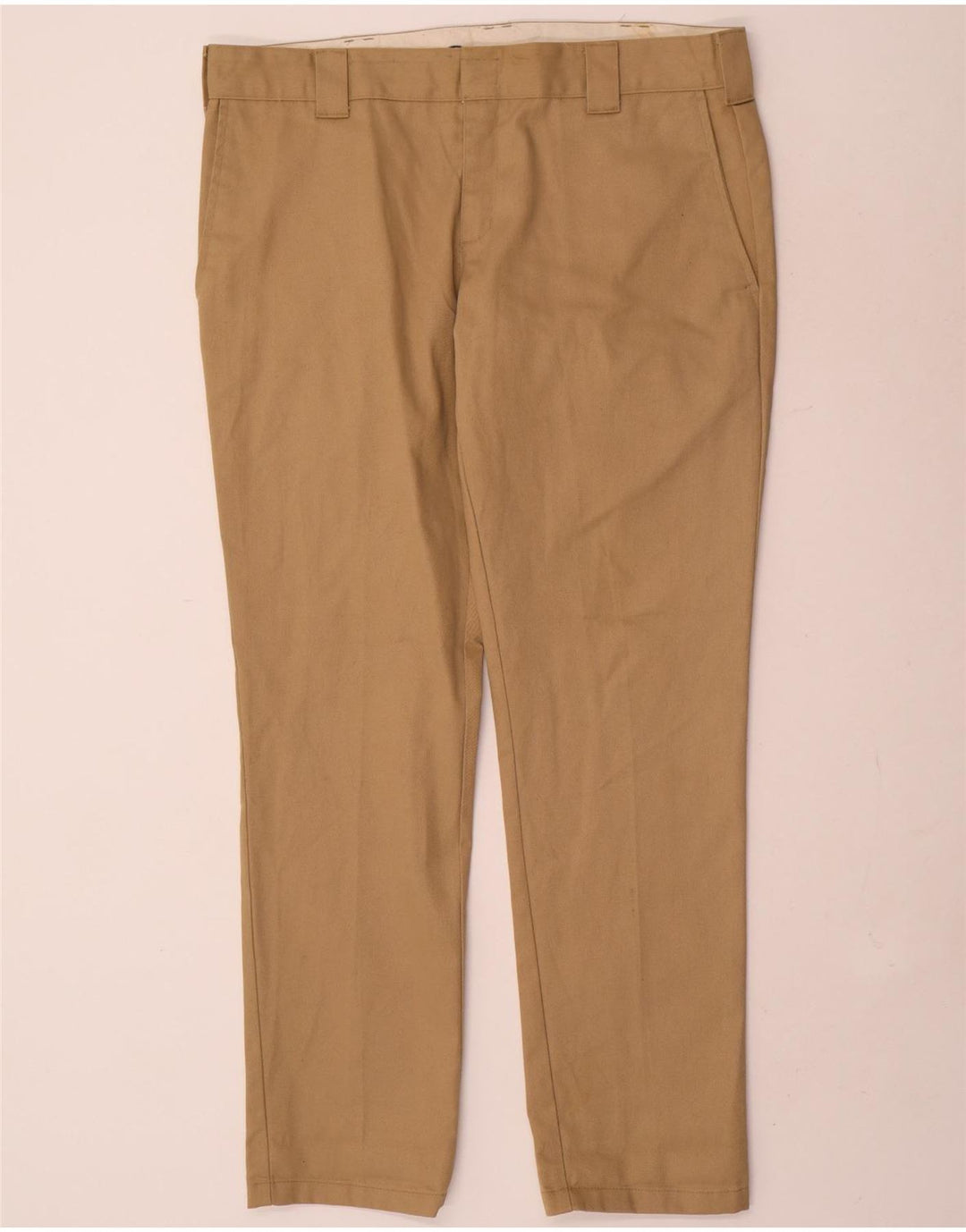 Calças Dickies Mens Slim Fit Chino W36 L32 Poliéster Bege