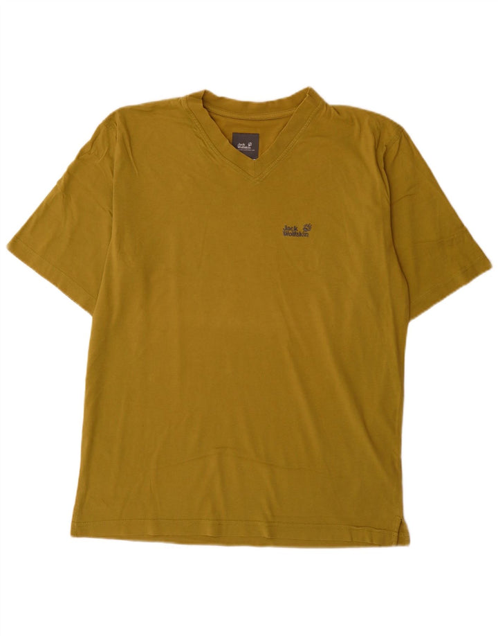 Camiseta masculina Jack Wolfskin Top médio algodão cáqui