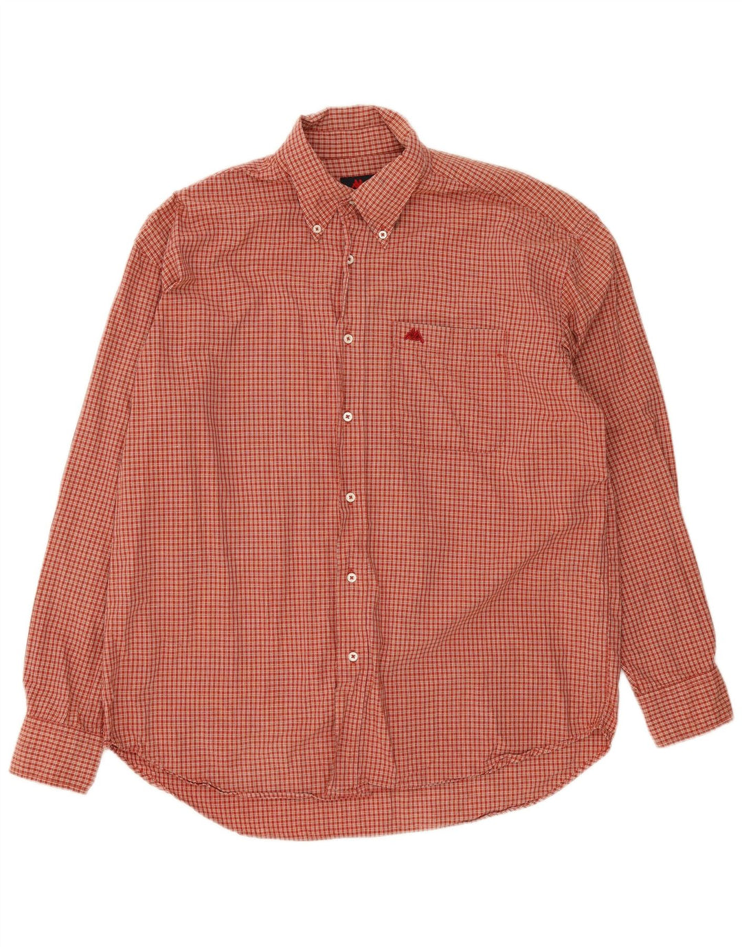 Camisa masculina Kappa grande algodão guingão vermelho