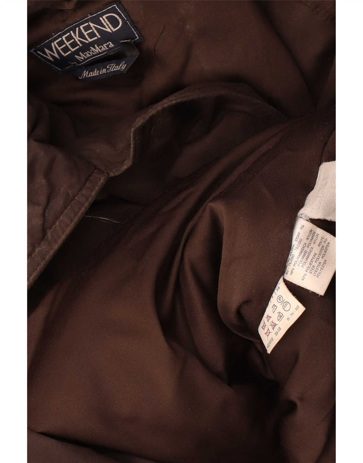 Max Mara Jaqueta Parka Feminina Oversized Com Capuz Reino Unido 8 Pequena Marrom