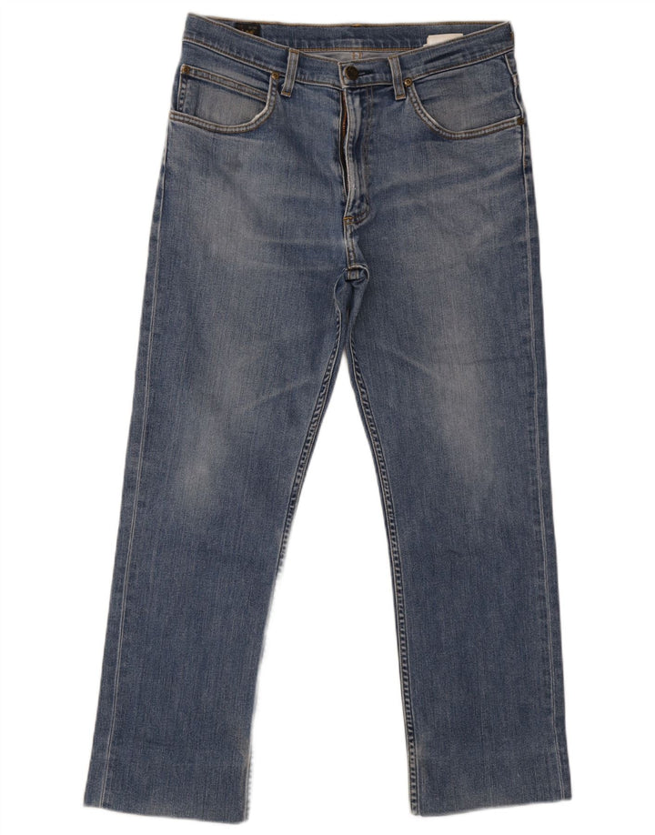 Lee Mens Straight Jeans W34 L27 Azul Algodão