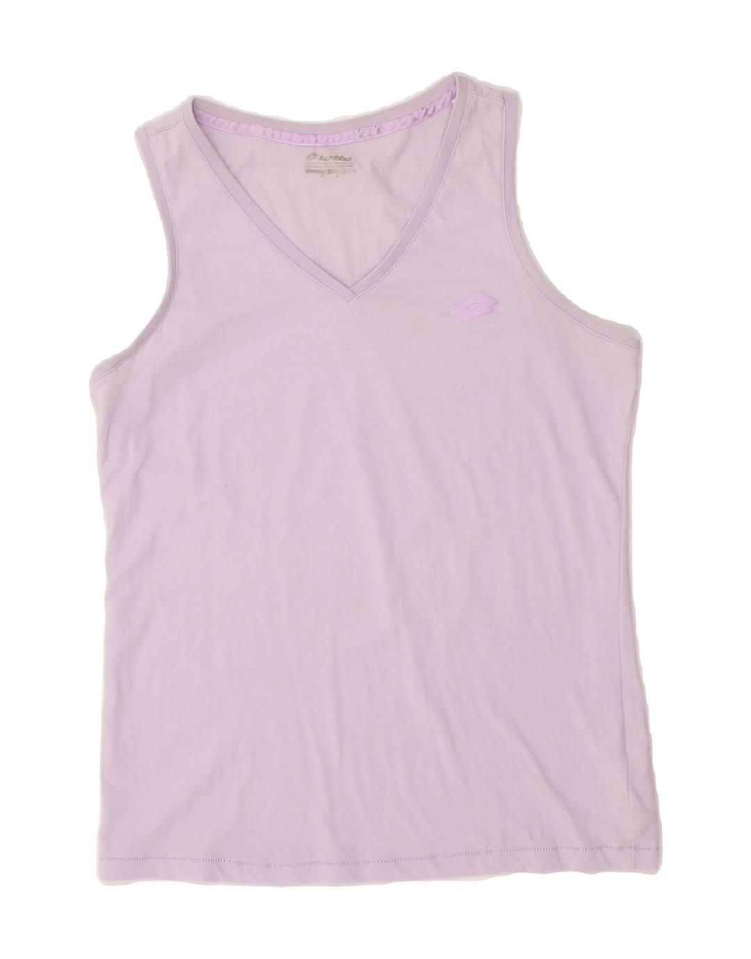 LOTTO Womens Vest Top UK 18 XL Purple Cotton Vintage Lotto and Second-Hand Lotto from Messina Hembry 