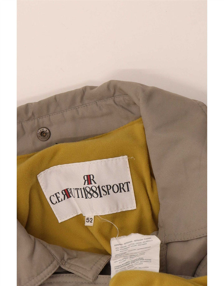 Jaqueta utilitária masculina Cerruti 1881 IT 52 XL algodão cinza