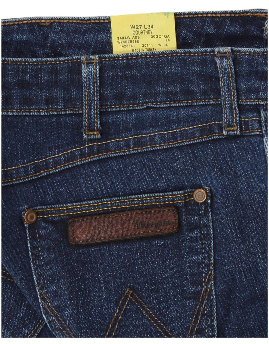 Jeans slim feminino WRANGLER W27 L31 algodão azul