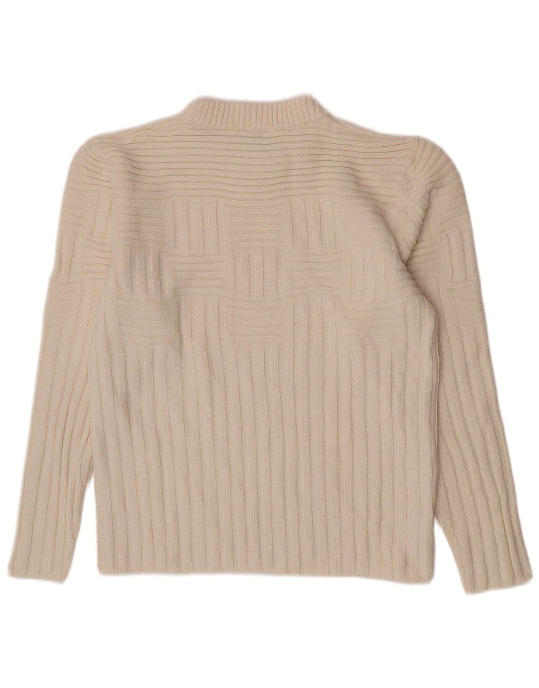 Suéter feminino Bikkembergs com gola redonda UK 12 médio off white