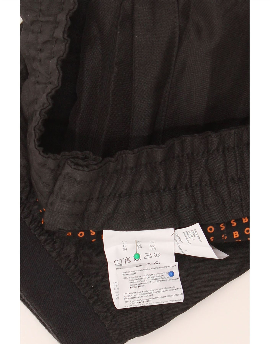 Hugo Boss Mens Joggers Cargo Calças W34 L30 Poliéster Preto