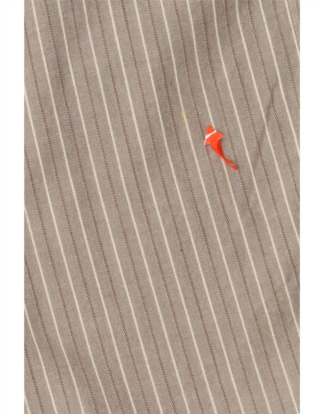 Calça capri feminina DOCKERS US 10 grande W30 L22 algodão listrado cinza