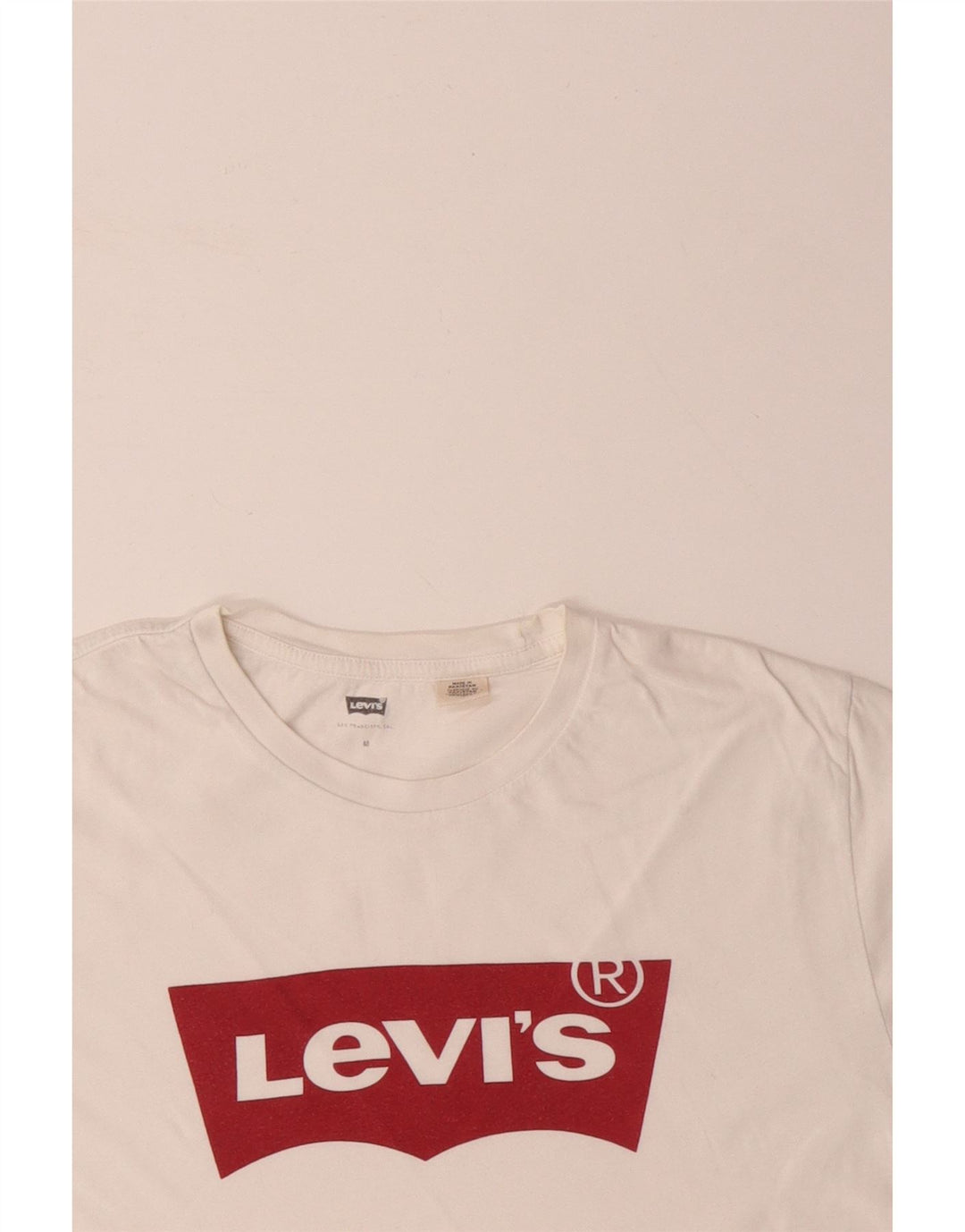 Camiseta gráfica masculina LEVI'S Top médio de algodão off white