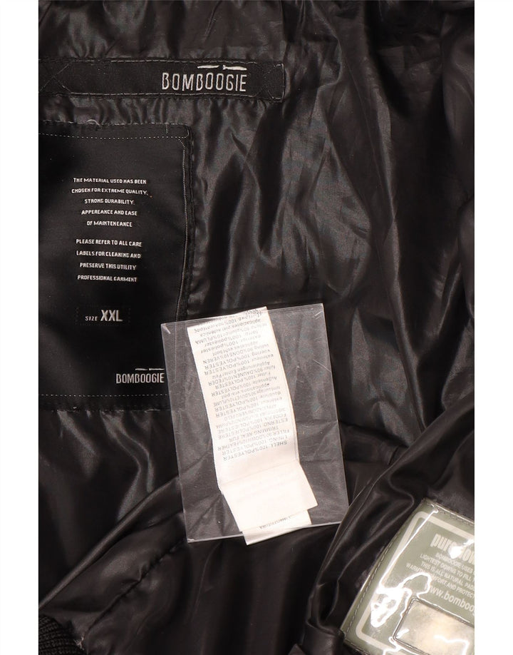 Jaqueta masculina acolchoada com capuz BOMBOOGIE UK 44 2XL poliéster preto