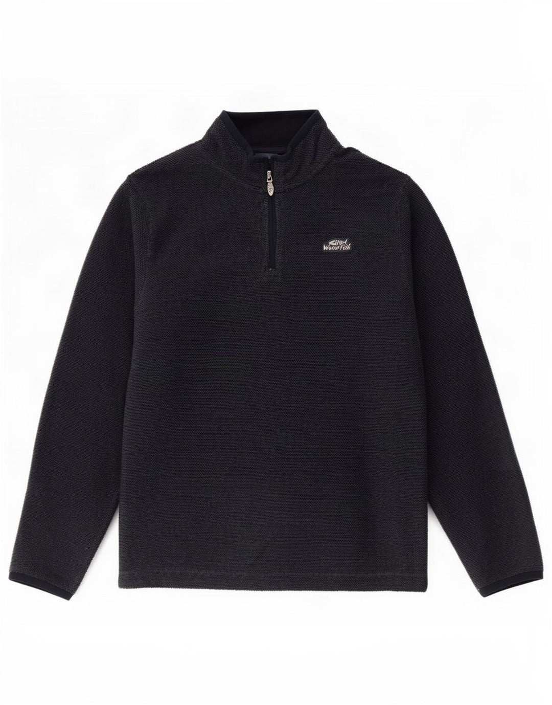 Weird Fish Masculino Zip Neck Moletom Jumper XL Azul Marinho Poliéster