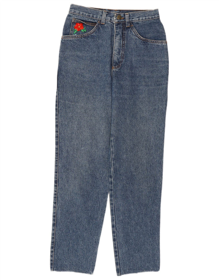 STEFANEL Jeans feminino cintura alta cônico IT 44 médio W26 L27 algodão azul