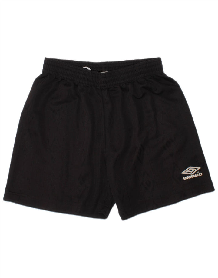 Shorts esportivos UMBRO para meninos 6-7 anos poliéster preto