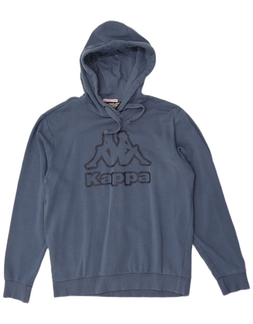 Suéter com capuz gráfico masculino Kappa grande azul marinho