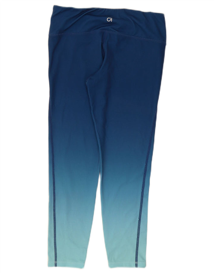 Leggings femininas Gap UK 10 poliéster colorblock azul pequeno